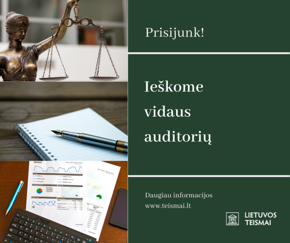 Ieškome vidaus auditorių!