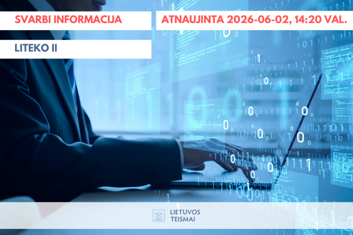 SVARBU: naujausia informacija apie LITEKO II 